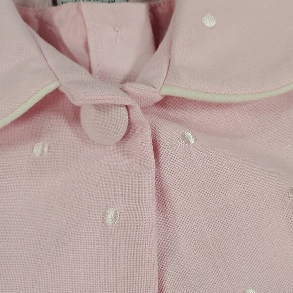 💜NWT Youngland Pink & Cream Polka Dot Coat & Sleeveless Dress Set 24 Months - Picture 4 of 16